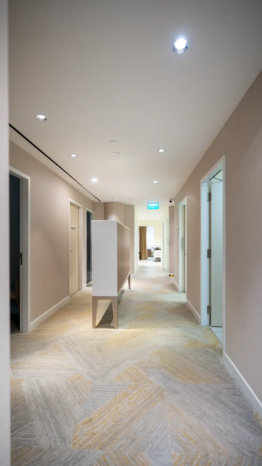 Corridor inside Fusion Medical, Wheelock Place