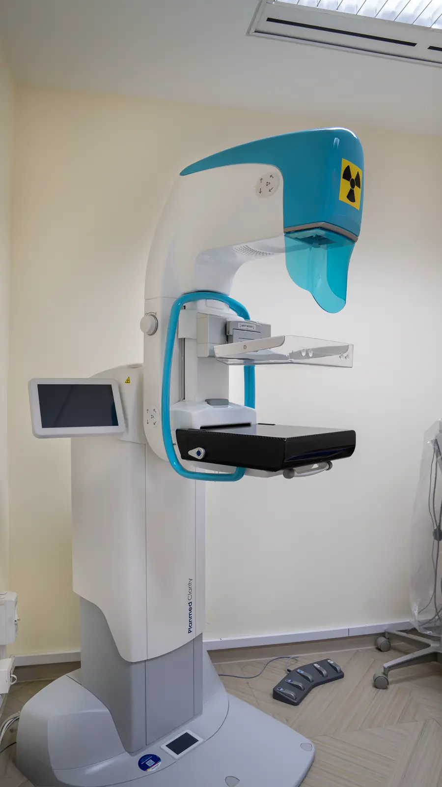 Mammography unit in the mammography room at Fusion Medical