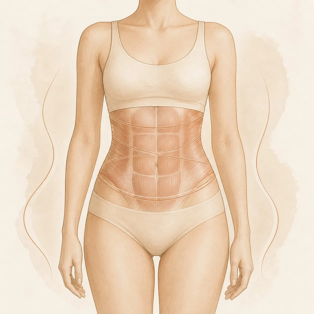 Editorial illustration representing body contouring